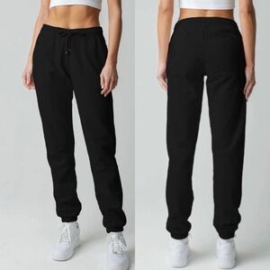 Talentless Heavyweight 100% Cotton Fleece Sweatpants / Joggers In Pitch Black